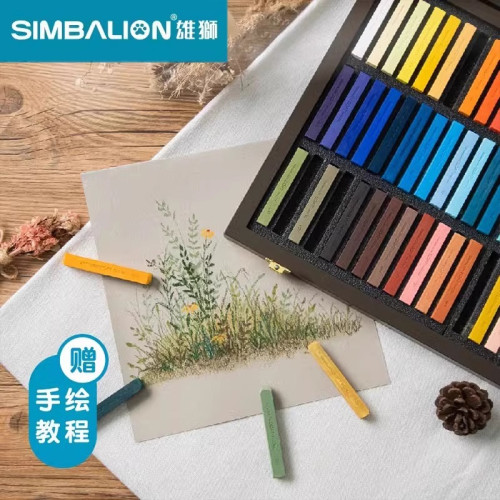 雄獅色粉筆24色/48色軟式繪畫畫筆粉筆批髮粉彩素描上色水彩 顔料