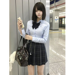 花千豬原創 小梔川襯衫 校供感多色收腰長袖短袖jk製服百搭款上衣