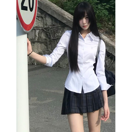 花千豬原創 小梔川襯衫 校供感多色收腰長袖短袖jk製服百搭款上衣 花千豬原創 小梔川襯衫 校供感多色收腰長袖短袖jk製服百搭款上衣