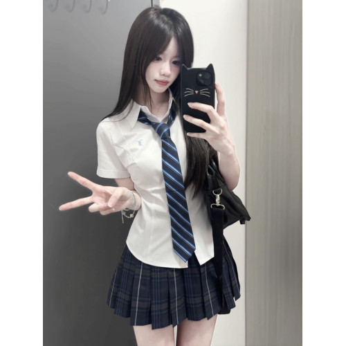 花千豬原創 小梔川襯衫 校供感多色收腰長袖短袖jk製服百搭款上衣 花千豬原創 小梔川襯衫 校供感多色收腰長袖短袖jk製服百搭款上衣